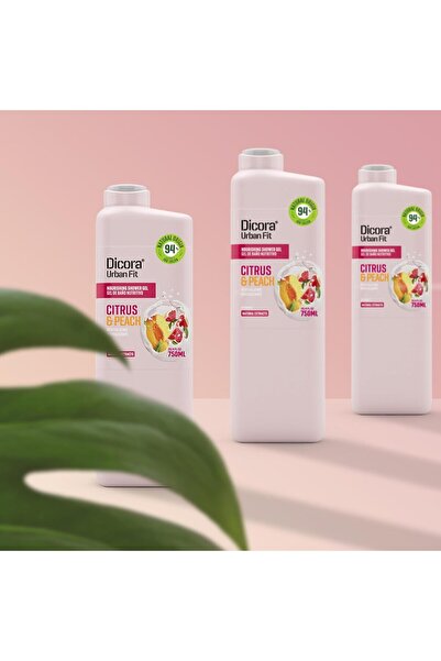 DICORA جل استحمام أوربان فيت بفيتامين سي والحمضيات والخوخ، 750 مل