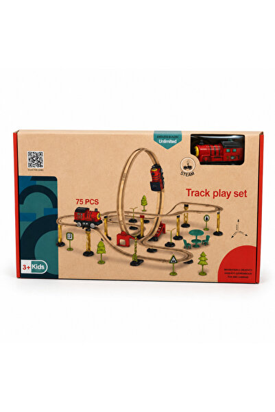 NW NessiWorld Sh40600 75 Piece Toy Train Set with Bag