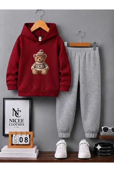 NC Nicee Clothes Детски унисекс анцуг комплект (зимен комплект с щампа на меч...
