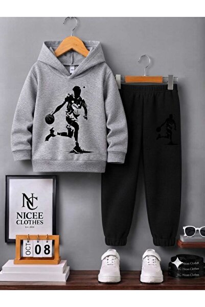 NC Nicee Clothes SET TRENING COPII UNISEX (CU IMPRIMARE NEGRĂ CU BĂRBAȚI PE M...