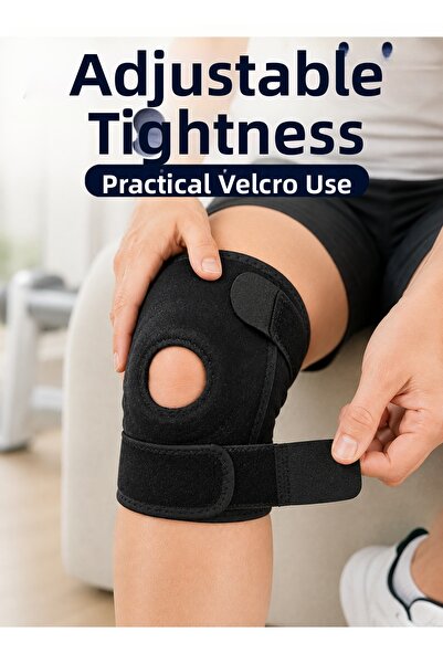 FTA TİCARET Open Patella Knee Brace Knee Cap Support Adjustable Velcro Sports...