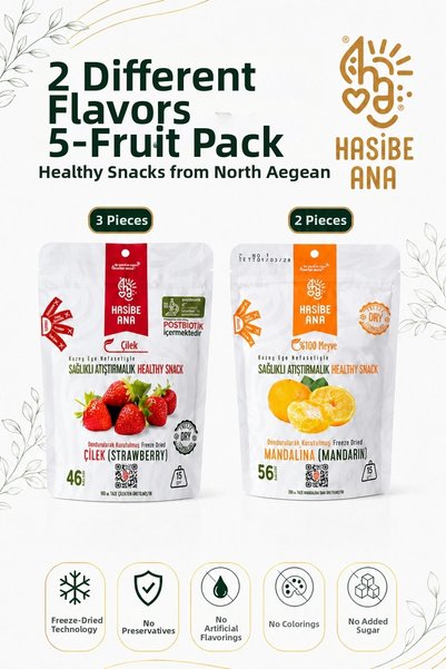HASİBE ANA 5-Piece Gourmet Fruit Set - Havran Tangerine - Postbiotic Kalkım S...