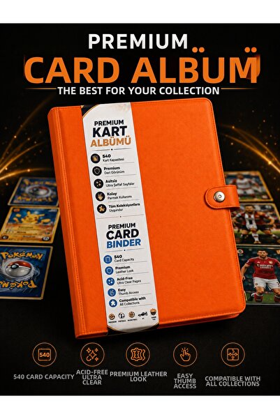 Generic Brand Premium Leather Look Card Album 540 Cards 9 Pockets 30 Pages (S...