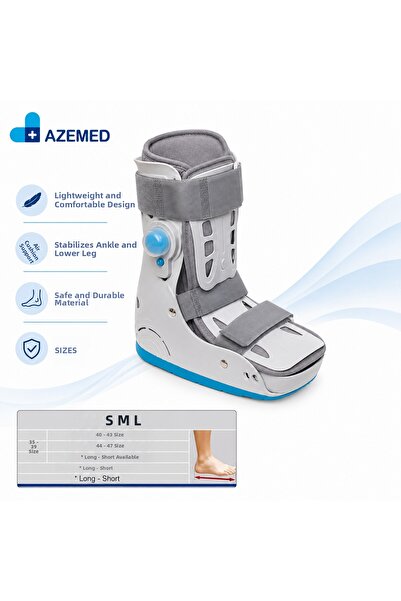 AZEMED Air Walker Orthotic Foot Brace Air Walking Boot Short