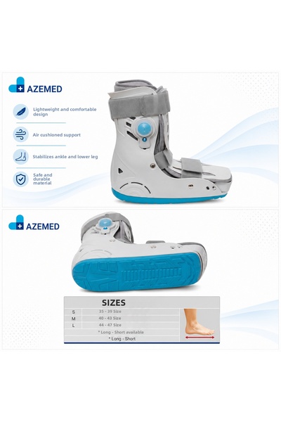 AZEMED Air Walker Orthotic Foot Brace Air Walking Boot Short