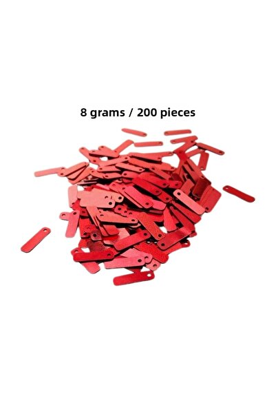 modi Red 15 X 5 mm Lace Embroidery Writing Anklet Evening Dress Sequins Laser...