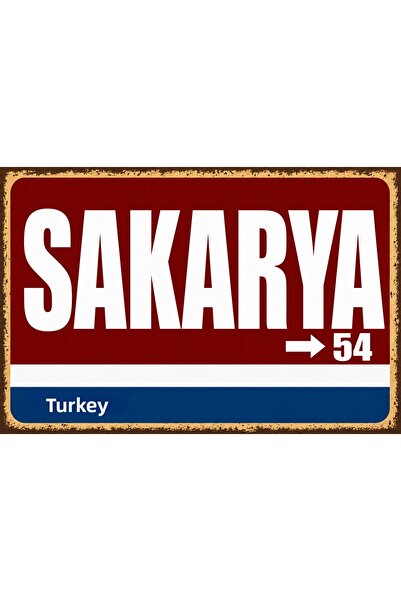 Lucena Sakarya 54 Placă decorativă retro vintage din metal pentru perete