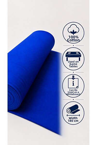FAVORA Saks Blue Velvet Ύφασμα με υφή 6 μέτρων - Για τραπέζια μπιλιάρδου και ...