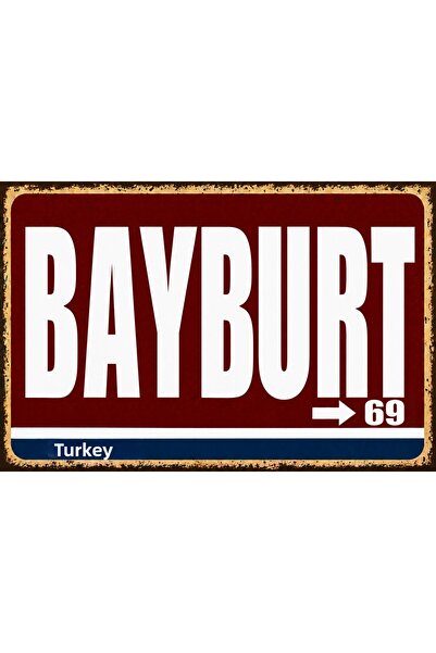 Lucena Bayburt 69 Placă decorativă retro vintage din metal pentru perete