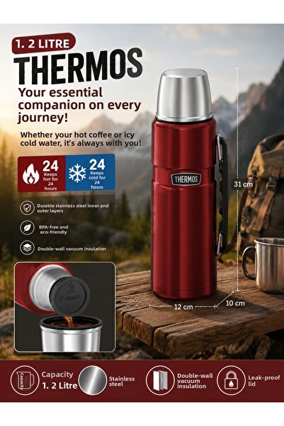 Padilon Thermos Stainless King Large Thermos 1.2 Lt
