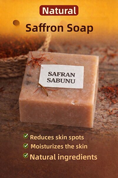 JASPER 7-Pack Pure Saffron Soap Natural Saffron Soap Without Additives for Ha...
