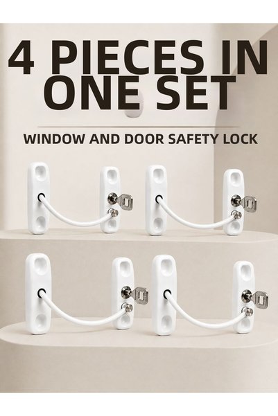 Toptan Bulurum Keyed Window Safety Lock 4 Piece Safety Set
