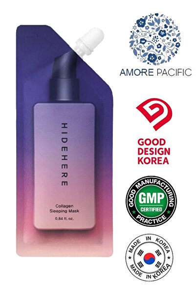 HİDEHERE HideHere, Collagen Sleeping Mask, Hydrating & Moisturising, Night Sl...