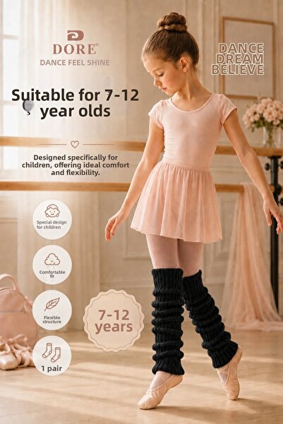 Dore Original 7-12 Years Old Girls' Leggings Socks - Premium Acrylic Knit Spe...