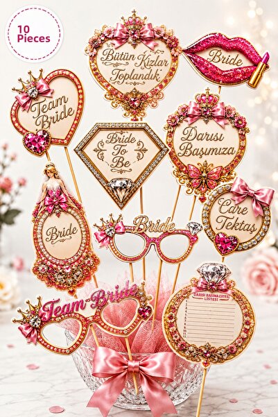 Huzur Party Store Bride to Be Banner Set 10 Pieces 30 cm Bachelorette Bridal ...