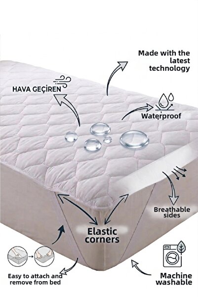 Divanev Quilted 70X140 cm Liquid-Proof Mattress Protector Baby Mattress Cover...