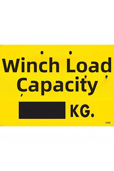pınaxar Vincin Load Capacity Warning Sign 25X35 Code:1330
