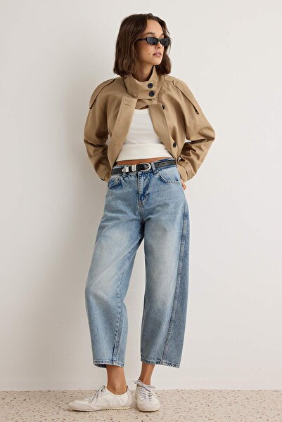 Trendyol Collection Blue Regular Waist Jeans Twoaw27Je00218