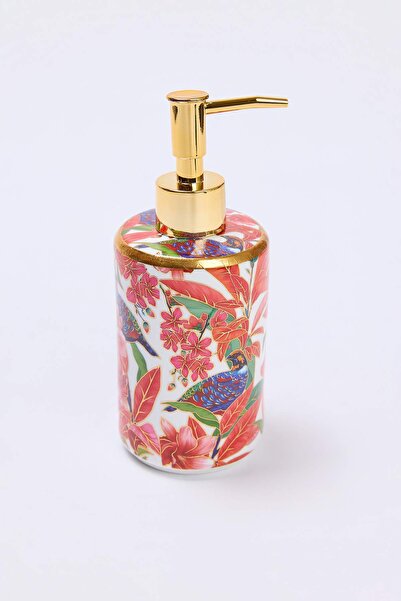 Drop by TrendyolMilla Dozator tečnog sapuna od porcelana sa cvetnim uzorkom i...