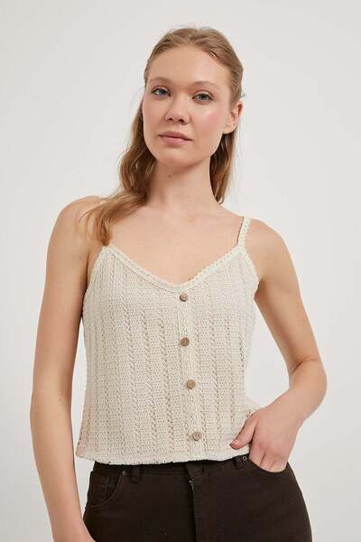 Arma Life Armalife 10009 ajur detail hanging women's blouse