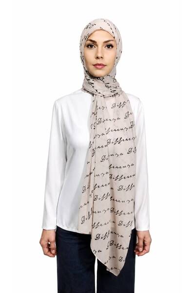 Differenza Logo Shawl - Light Mink