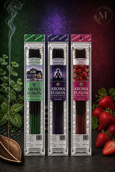 Morey Aroma Fusion 45 Adet Organik Çubuk Tütsü 3 Paket (30 CM - 1 SAAT YANMA ...