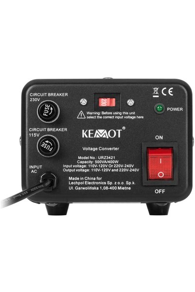 Kemot Μετατροπέας τάσης URZ3421, 400 W, 500 VA, ημιτονοειδές κύμα, Μαύρο
