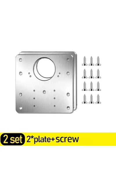 Choice A- 2sets 2/10Sets Cabinet Hinge Repair Plate Kits Door Hinge Mounting ...