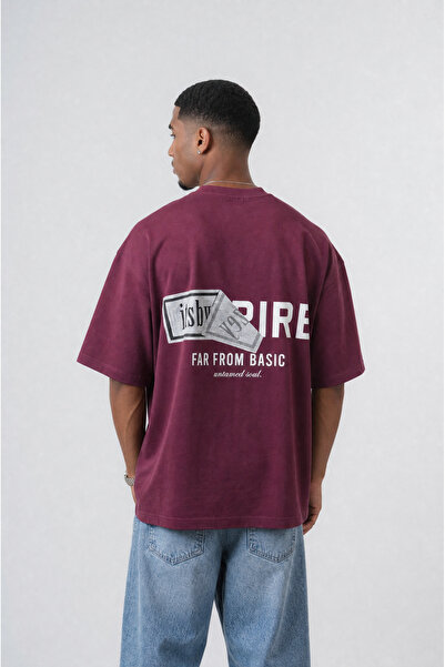 Respire Men's X Itsbyzey Printed Oversize T-Shirt Cherry