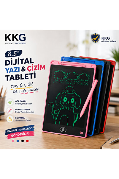 faseb Grafik Dijital Çocuk Yazı Tahtası Çizim Tableti Lcd 8.5 Inc Ekran