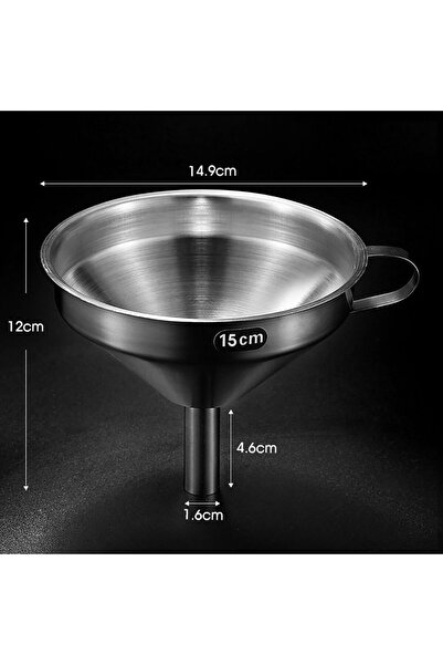 choice2 3 Stainless Steel Funnel Kitchen Oil Liquid Metal Funnel with Detacha...