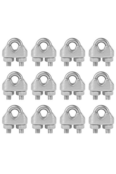 Choice 12 Pcs 12Pcs U Type M3 Cable Clamps 3mm Wire Rope Fixing Clip Bolts Sa...