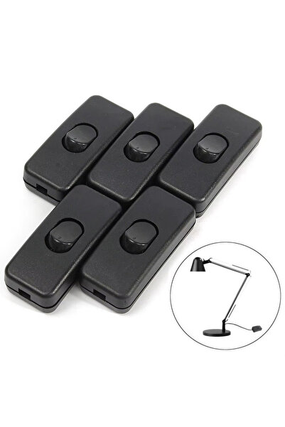 Choice 5 Pcs/lot Practical Classic Black Inline ON/OFF Table Lamp Desk Light ...