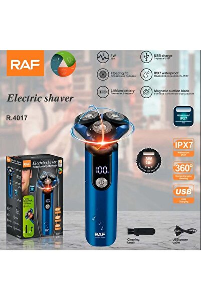 Generic Electric shaver with 3 blades, 6300 RPM motor, waterproof