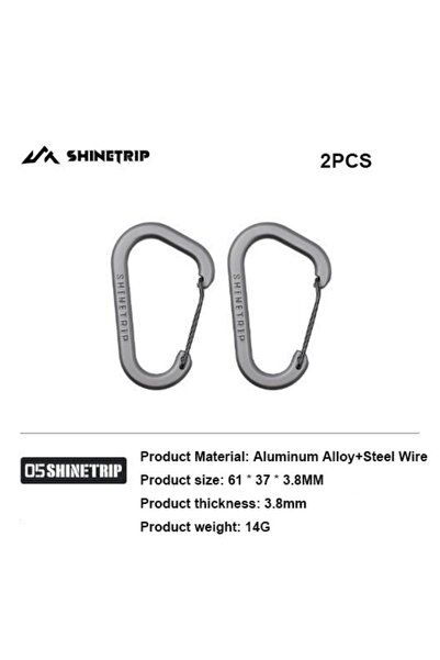 Choice1 Grey 2pcs Stainless Steel Spring Snap Hook Safety Metal D-shaped Conn...