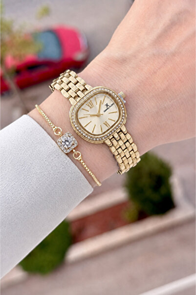 Daniel Klein Dial Gold Strap Gold Color 27 mm Same as in the Image Women's Wr...