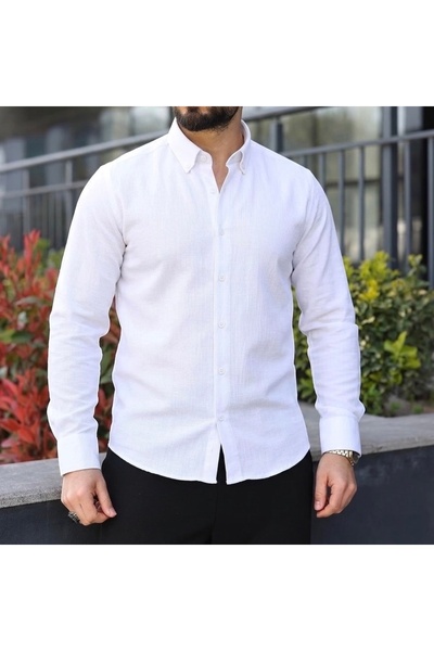 DOLSE Slimfit Premium Keten Gömlek