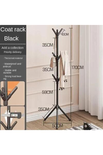 Choice black Easy To Assemble Floor Standing Irregular Hangers, Office Wrough...