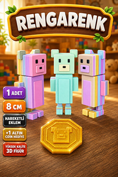 YAGLİZ Super Bear Adventure Rainbow Gökkuşağı Ayı ve Shicka Oyuncak