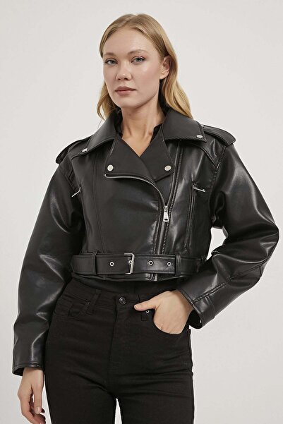 Arma Life Armalife 1020 Synthetic Leather Biker Women's Coat