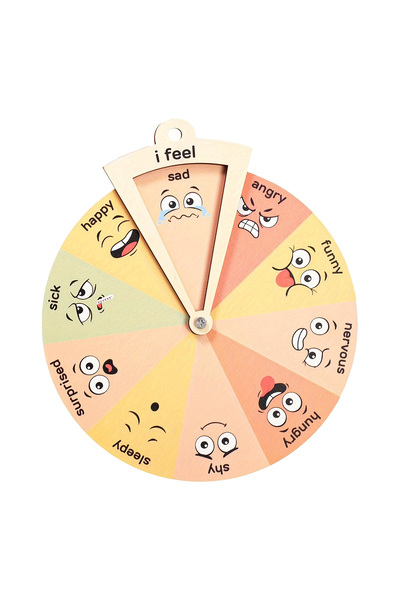 Choice A Wooden Children's Feelings Emotional Board Wheel Educational Classro...