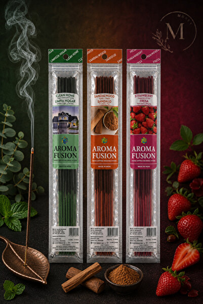 Morey Aroma Fusion 45 Adet Organik Çubuk Tütsü 3 Paket (30 CM - 1 SAAT YANMA ...