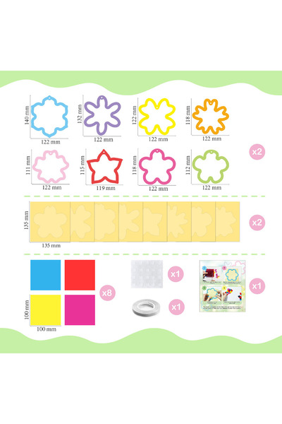 Choice1 01 Flowers 15pcs/set Kids Paper Cutting Kit Window Art Craft Supplies...