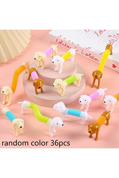 Choice B [DO]24-36Pcs Stretchable Dog Toy Pinata Filler Telescoping Animal Se...