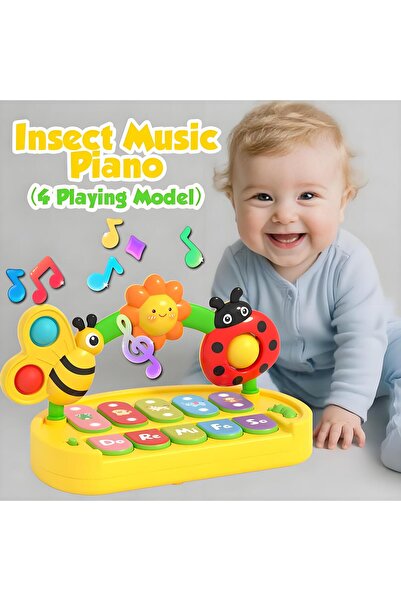 Choice Baby Piano Toy 6 to 12 Months,Insect Piano Keyboard with Light Up & Mu...