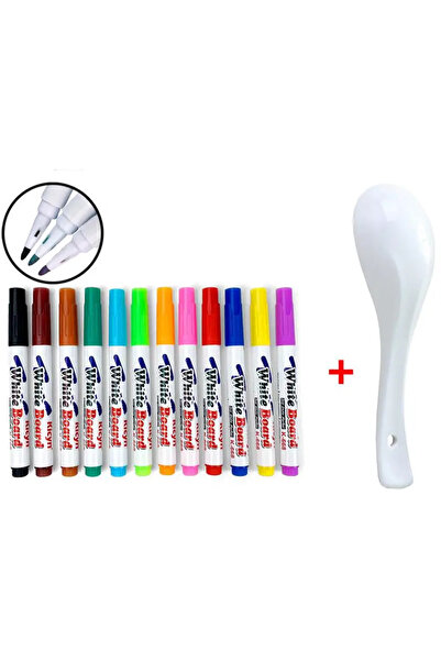Choice4 12 colors with spoon Magical Water Painting Pen Whiteboard Markers Fl...