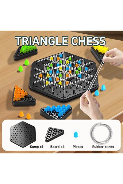 Choice 1PC Chain Triangle Chess Triggle Band Game Toy Board Game competitive ...