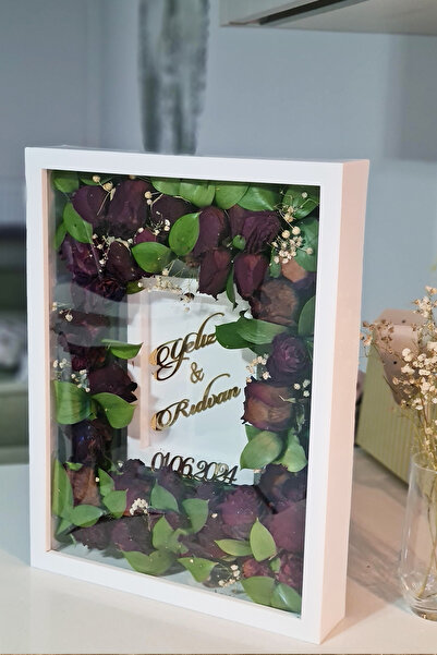 Verda Çerçeve 30x40 Cm Fotoğraf Alanlı Model Tasarım Gül Kutusu Anı Çerçevesi...