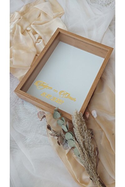 Verda Çerçeve 30x40 Cm Isimli Ve Tarihli Derin Bambu Anı Çerçevesi! Gül Çerçe...