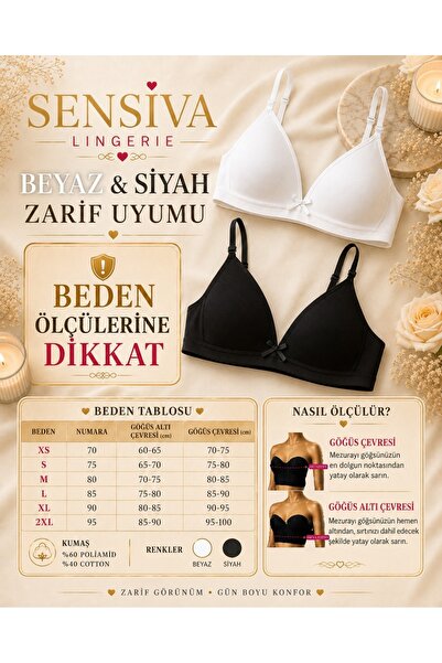 sensiva lingerie 2'Lİ Alıştırma Sütyeni Balen Telsiz Soft Bra - İlk Sütyenim ...